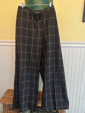 J.Jill Womens Ponte Full-Leg Plaid Pants 4X Gray